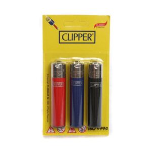 12 x 3 Blister Pack Clipper Large Solid Lighters – CL116UKH