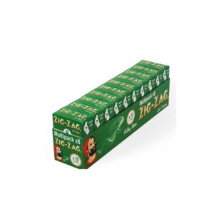 10 Pack x 8 Booklet Zig-Zag Green Regular Rolling Papers