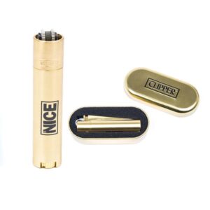 Mr Nice Logo Metal Clipper Lighter – Gold