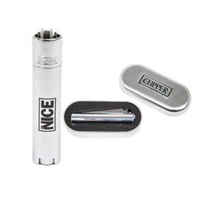 Mr Nice Logo Metal Clipper Lighter – Silver