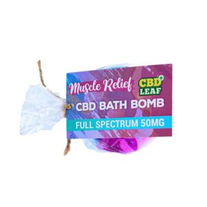 CBD Leaf 100mg CBD Bath Bomb – Muscle Relief