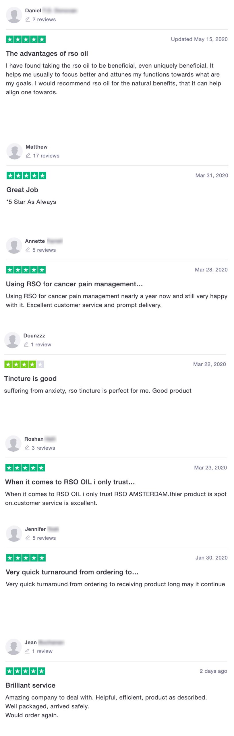 Customer reviews screenshot